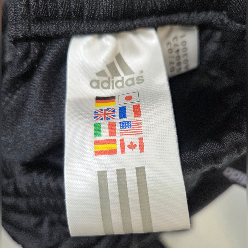 Adidas M 10-12 Kids Black Track Pants with Stripes - Picture 8 of 8